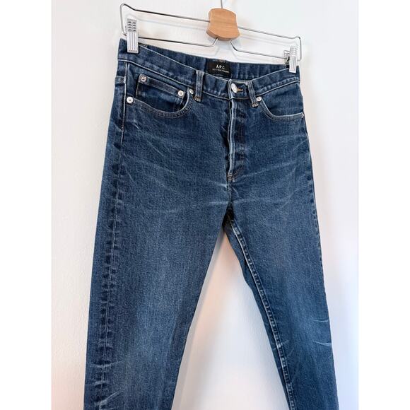 APC Petit New Standard classic medium wash whiskered selvedge denim slim jeans - Picture 2 of 8